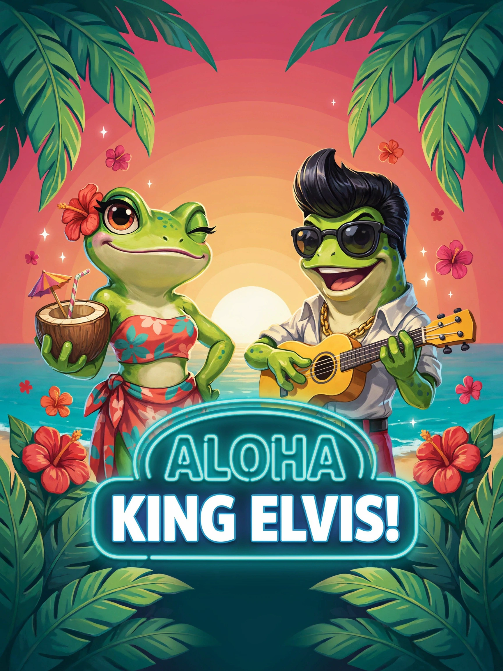Cover tile for the Aloha King Elvis pokie